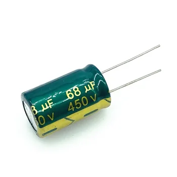 10pcs/lot 450v 68UF 450v68UF Nízká Impedance, vysoké frekvence hliník elektrolytický kondenzátor, velikost 16*25 20%