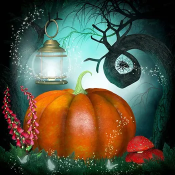 2023 Podzim Halloween Dekorace Hrad Foto Pozadí vinyl Dýně Lucerny Photogrphy Pozadí pro Photo Studio Doplňky
