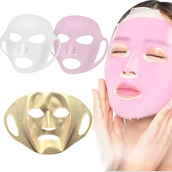 3D Silikonové Obličejové Masky Krytí Opakovaně použitelné Ušní Zavěšení Anti-aging Hydratační obličejový Štít Dvojité Absorpční Anti Odpařování Maska