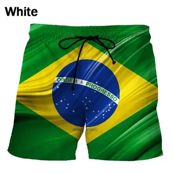 3D Tisk Brazílie Vlajka Vzor Beach Šortky Mužů Letní Módní Ležérní Board Šortky Mužů Venkovní Sport, Posilovna Plavky