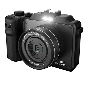 3v 4K Video Kamera HD Digitální Kamera Pro Fotografie, Duální Kamera Přední A Zadní Fotoaparát S automatickým ostřením Face Detect