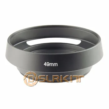 49mm Kov Černý Vented Lens Hood pro Canon, Olympus, Leica M, Contax, Fujifilm a Sony