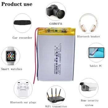 504261 3.7 V 1600mah Lithium-polymerová Baterie s Ochranou Deska Pro Digitální Fotoaparát, DVD, GPS, Tablet pc
