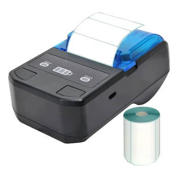 58mm Tepelné Label Maker Bezdrátový BT Mini Tiskárna Etiket Čárových kódů Tiskárna s Dobíjecí Baterií, B