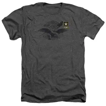 AMERICKÁ Armáda Levé straně Hrudi - Pánské Heather T-Shirt