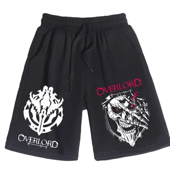 Anime Overlord Ainz Ooal Gown Print Šortky Unisex Ležérní Volné Sportovní Bavlněné Krátké Kalhoty