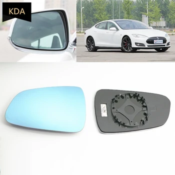 Auto Náhradní Vlevo, Vpravo Modrá Bílá Vyhřívané Zadní Křídlo Zrcadlo Sklo pro Tesla Model S 2014 2015 2016 2017 2018 2019