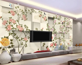 Beibehang Vlastní tapety móda malé čerstvé květ révy TV pozadí zeď, bytové dekorace, obývací pokoj, ložnice, 3d tapety