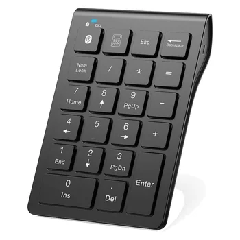 Bezdrátové Bluetooth numerická Klávesnice, 22-Klíče Portable Slim Numerická Podložka pro Notebook, Počítač, PC, Desktop, Notebook