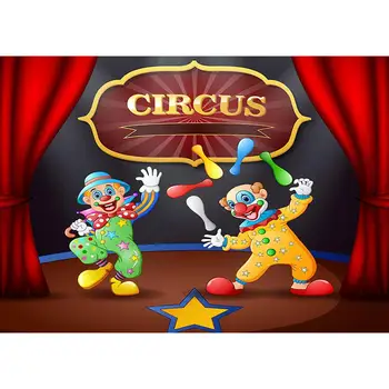 Cirkus Karneval Klaun Fotografie Kulis Rád Vlastní Pozadí Fotografie pro Baby Sprcha Děti Narozeninové Párty Focení