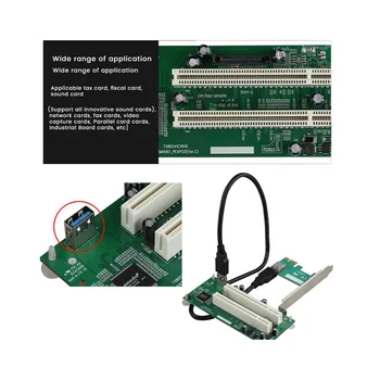 Desktop PCI-Express PCI-E na PCI Adapter Karta PCIe Dual Slot Pci Rozšiřující Karta USB 3.0 Přidat na Kartu Konvertor