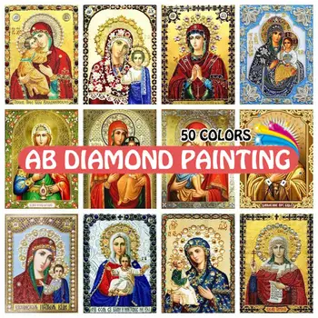 Diamond Malby 50 Barev Náboženství 5D Ikony Výšivky Plné Náměstí/Kolo Vyvrtat Nové Příjezdu Řemesla Domácí Dekoraci Umění