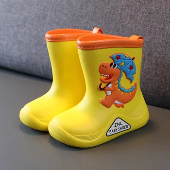 Děti, Déšť Boty Dítě Chlapci Dívky EVA Non-slip Venkovní Cartoon Dinosaur Déšť boty pro Děti Nepromokavé Boty Vody boty holka