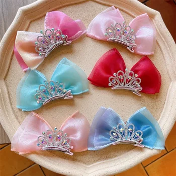 Dětské Ice Crown Luk Vlasy Klip korejská Verze Dívčí Čepice Dítě Princezna Víla Super Vlasy Karty Vlasové Doplňky