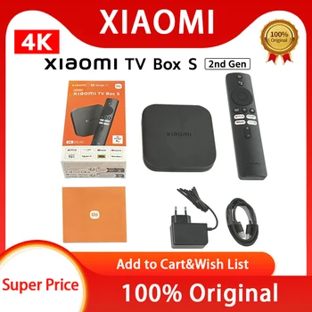 Globální Verze původní Xiaomi Mi TV Box S 2nd Gen 4K Ultra HD Streaming Quad-core Cortex A55 BT5.2 Smart TV Box