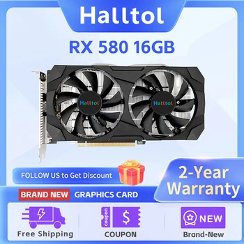 Halltol RX 580 16GB Zbrusu Nová Herní Grafická Karta GPU GDDR5 256-bit RX580 16G Desktop pro Počítače, Video Kancelář