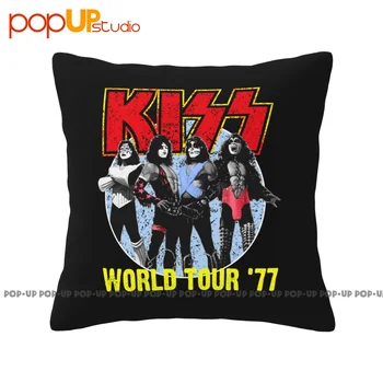Hutný Skupiny Kiss 1977 World Tour Povlak Na Polštář Hodit Polštář Kryt Tvůrčí Péče O Pleť Stručný Styl