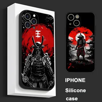 Japonsko, Samuraj, Červená Slunce, Strom, Umění, Telefon Případě Nové 2023 Pro IPhone 14 12 13 11 Pro Max Mini X XR XS Max 7 8 Plus Silicon Shell Kryt