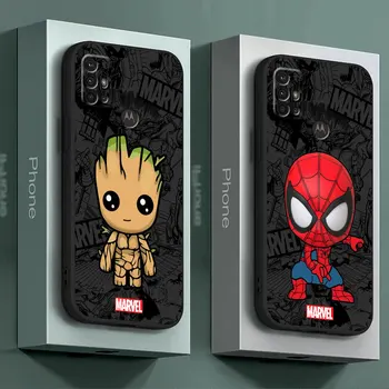 Karikatury Marvel Groot Spiderman Telefon Pouzdro pro Motorola Moto G50 G22 G31 G32 G52 G72 G51 G60 G60s G30 G53 G73 G200 5G G71 Kryt