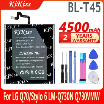KiKiss 4500mAh BL-T45 Baterie Pro LG LM-Q730N Q70 Q730VMW Stylo 6 Stylo6 EAC64578501 Telefon Náhradní Baterie + Dárek Nástroje