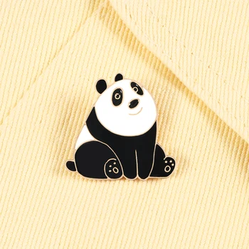 Kreslený Roztomilý Panda Brož Kov, Smalt, Špendlík Krásné Zvíře, Odznaky, Brože Džínové Oblečení Klopě Pin Batoh Šperky Dárek Pro Děti