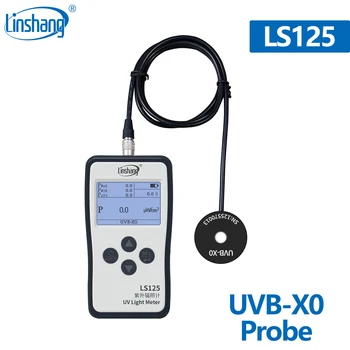 Linshang Odnímatelný Senzor LS125 UVB-X0 Sondy Intenzity UV záření Metr Test UVB Zdroj Světla, Vrchol Vlnová délka 297nm 308nm 313nm