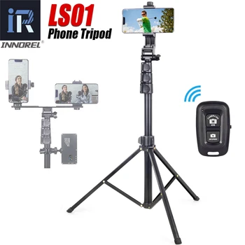 LS01 Mobilní Telefon Stativ Selfie Stick Kompatibilní s iPhone, Android, Kamera pro Video Nahrávání/Obrázky/Live Stream/Vlogging