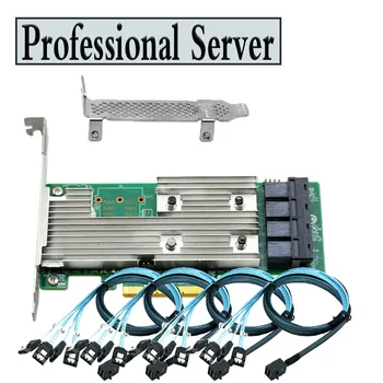 LSI Logic Controller Card 05-25703-00 9305-16i 16 Port SAS 12Gb/s PCI-e 3.0+4ks SFF-8643 Sata Kabel