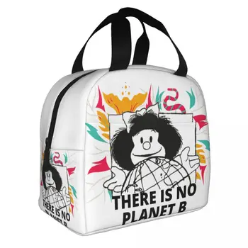 Mafalda Neexistuje Žádná Planeta B Izolované Oběd Tašky Chladič Taška Na Oběd Nádoby Nepropustné Tote Oběd Box Muži Ženy Piknik Na Pláži