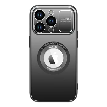 Magnetické Matné Zpět Telefon Pouzdro Pro Iphone 12 13 14 Pro Max Plus S Objektivem Ochranu Magsafe Pro Iphone 12 13 14 Promax Kryt