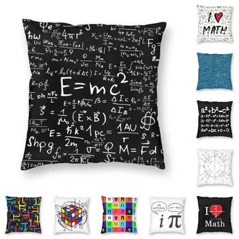 Matematika Vzorce, Matematika Symbol Náměstí Pillowcover Domova Věda Učitel Fyziky Dárkové Polštáře Hodit Polštář pro Pohovku