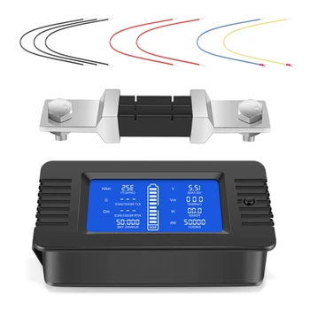Multifunkční Battery Monitor Metr,0-200V,0-300A (Široce Aplikován Na 12V/24V/48V RV/Auto Baterie) LCD Displej Digitální Současný Obj.