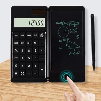 Multifunkční Kalkulačka Rukopis Palubě Učení Kanceláři Přenosný Skládací LCD Psaní 10-ti Místný Displej Výpočet Matematiky Nástroj