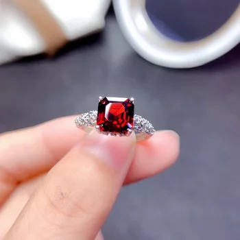 Módní Elegantní Čtvercové Červené Modré Zirkony Prsteny pro Ženy Minimalistické Doplňky Ženské Šperky, Párty, Dárek