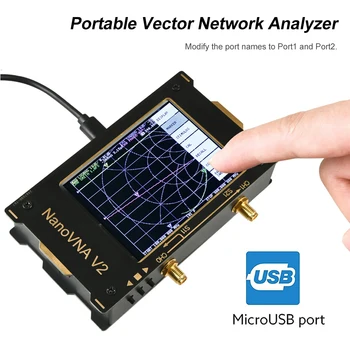 NanoVNA Vector Network Analyzer 50kHz-3GHz 3.2 palcový Dotykový Displej HF VHF UHF Analyzátor pro S Parametr Napěťový Poměr stojatých Vln