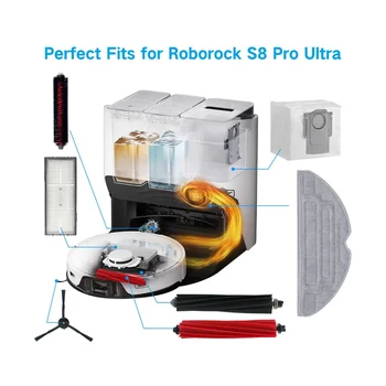Pro Roborock S8 Pro Ultra/S8+/S8 Vac Čistič Dílů Kit Dock Samočistící Válec Postranní Kartáč Mop Hadry, Filtry, Sáčky Na Prach