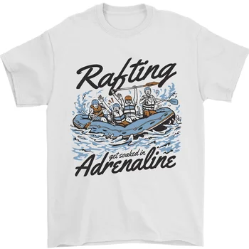 Rafting Dostat Namočené v Adrenalin Bílá Voda 100% Bavlna T-Shirt