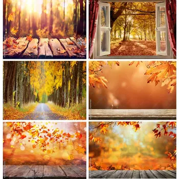 SHUOZHIKE Přírodní Scenérie Fotografie, Pozadí podzimní Listí, Les, Krajina, Cestování Fotografie Kulis Studio Rekvizity QQTT-07