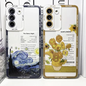 Van Gogh Umění Pouzdro Pro Samsung Galaxy S20 Plus S21 FE S22 S23 Ultra A22 A71 A31 Slunečnice, Hvězdná Noc Estetické Měkký Kryt