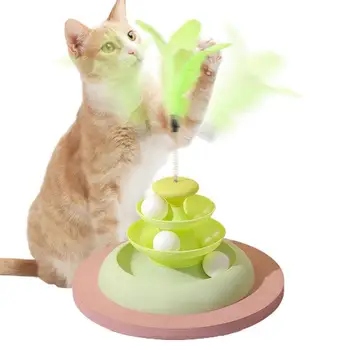 Vtipné Kočky, Hračky Pro Domácí Kočky Interaktivní Kotě Hračky Válečkové Tratě S Catnip Jaře Pet Hračka S Míčích Teaser