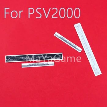 100sets Nový 2 v 1 Silver Edge Strip Zpět Shell Lables Náhradní Samolepky pro PS Vita 2000 pro PSV 2000