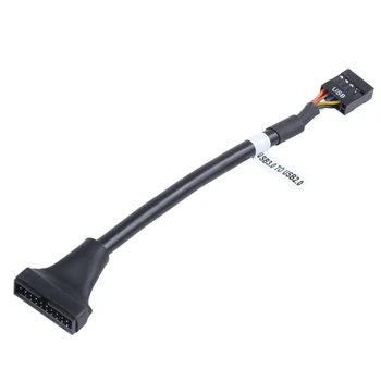 15cm USB 3.0 20 Pin Header Male na USB 2.0 9 Pin Samice Adaptér Kabel