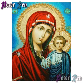 5d Náboženské Madonna a Dítě diamond Malování Cross Stitch plné Náměstí\Kulaté Výšivky Drahokamu obraz umění Domácí Dekoraci