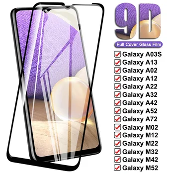 9D Tvrzené Sklo pro Samsung Galaxy A02 S A12 A22 A32 A52 M02 M12 M62 Screen Protector A42 A72 22 32 5G M02S A01 Skla Film