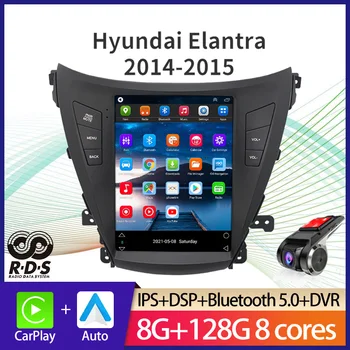 Android Auto GPS Navigace Tesla Styl Multimediální Přehrávač Pro Hyundai Elantra 2014-2015Auto Rádio Stereo S BT, WiFi Mirror Odkaz