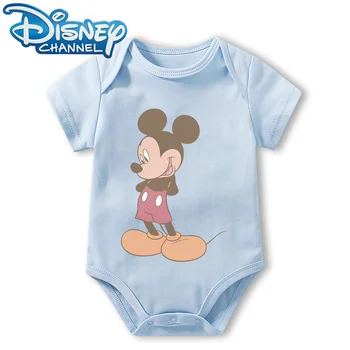 Dětské Oblečení Kombinézu pro Novorozence Oblek Chlapci Dívky Disney Mickey Mouse Krátké Rukávy Romper Dupačky 0 Do 12 Měsíců