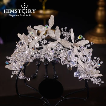 Himstory Víla Bílé Ručně Vyráběné Sladké Crystal Flower Crown Čelenky Nevěsta Čelenka Svatební Čelenka Šperky