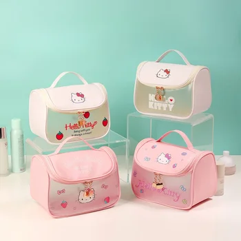 MINISO - Sanrio Zip Skladovací Vak, Hello Kitty Tisknout Přenosná Taška, Kawaii Malé Straně Tašky, Pro Venkovní Cestování, Dárek k Narozeninám