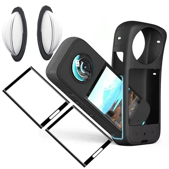 Pro Insta360 X3 Fotoaparát Ochranné Doplňky, Lepící Lens Guard Set Silikonové Pouzdro Displej Z Tvrzeného Skla Film Protector Odolné