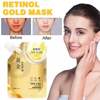 Retinol Zlata Peel Off Masque Anti-aging Liftingový Zpevňující Póry Obličeje List Hydratační Olej-Kontrola Masque Zmenšit péče o Pleť F3U6